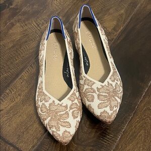 EUC Rothy's Point II Women's Floral Flats Size 10
